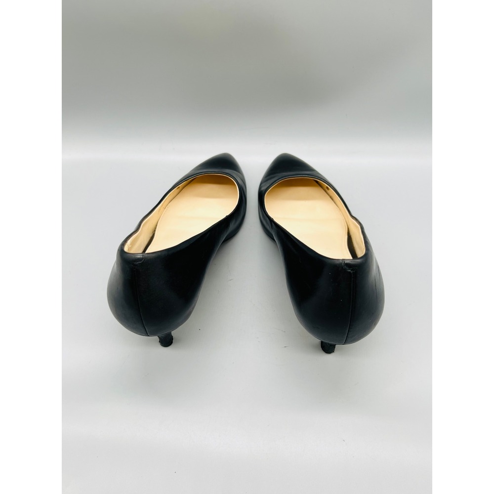 Cole Haan Shoes Womens 9.5 Black Leather Pointed Toe Kitten Heel Dress Pumps - Picture 6 of 11